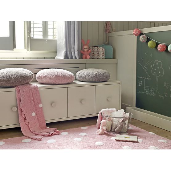 Tappeto per bambini a pois - rosa