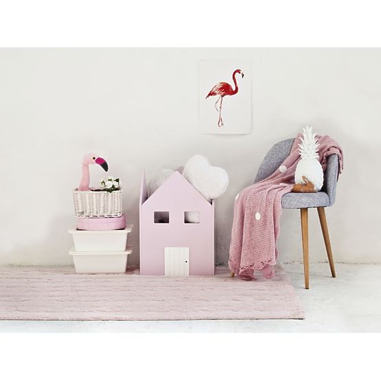 Tappeto per bambini a trecce - Rosa tenue