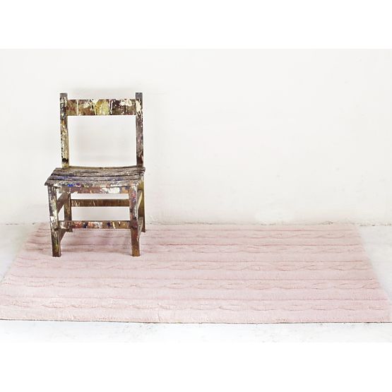 Tappeto per bambini a trecce - Rosa tenue