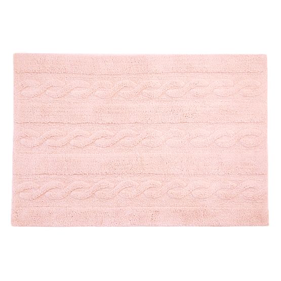 Tappeto per bambini a trecce - Rosa tenue