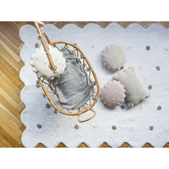 Tappeto per bambini Biscuit - Bianco