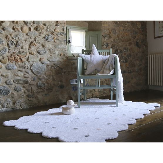 Tappeto per bambini Biscuit - Bianco