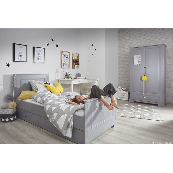 Tappeto per bambini con stelle Stelle Grigio - Bianco