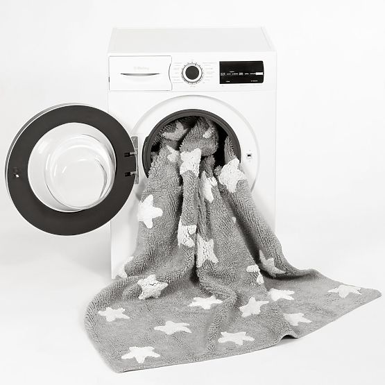 Tappeto per bambini con stelle Stelle Grigio - Bianco