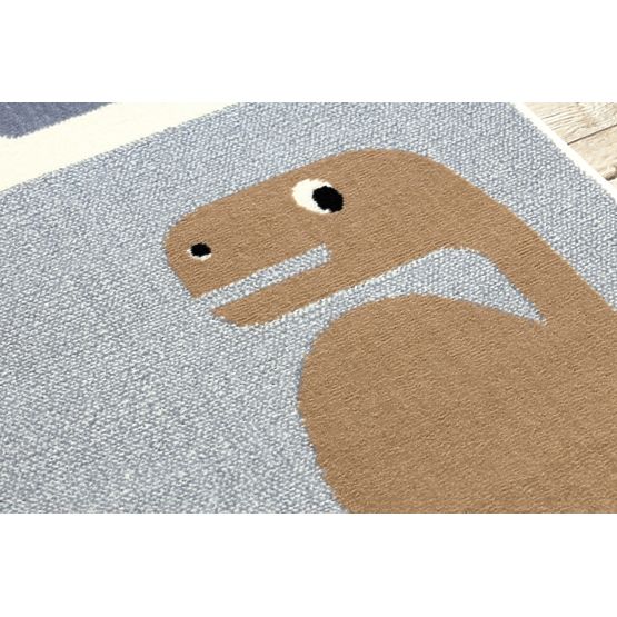 Tappeto per bambini Dinosaur World - grigio-marrone