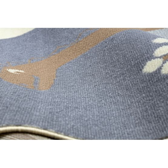 Tappeto per bambini Dinosaur World - grigio-marrone