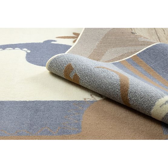 Tappeto per bambini Dinosaur World - grigio-marrone
