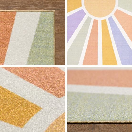 Tappeto per bambini in pezzi Play - Sole arcobaleno