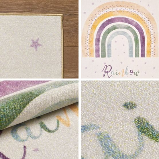 Tappeto per bambini in pezzo Play - Arcobaleno