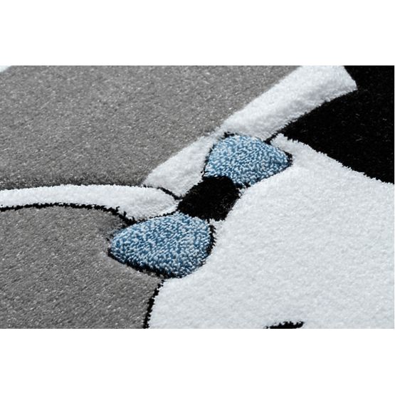 Tappeto per bambini PETIT - Bulldog - grigio-bianco