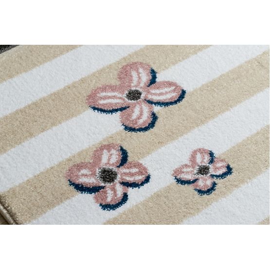 Tappeto per bambini PETIT - Uccelli - beige-bianco