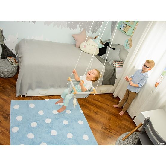 Tappeto per bambini Polka Dots - Blu