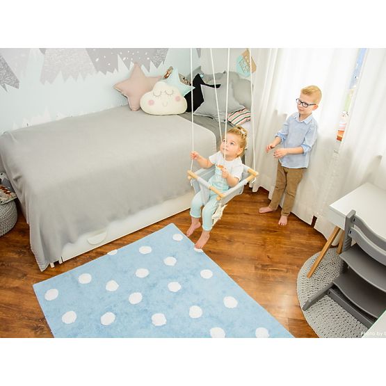 Tappeto per bambini Polka Dots - Blu