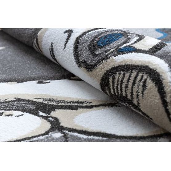 Tappeto rotondo PETIT ELEFANTINO, STELLE, grigio