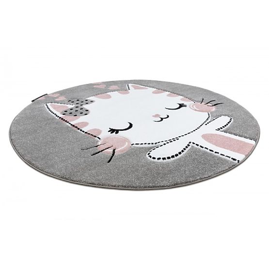 Tappeto rotondo PETIT - Gatto - grigio