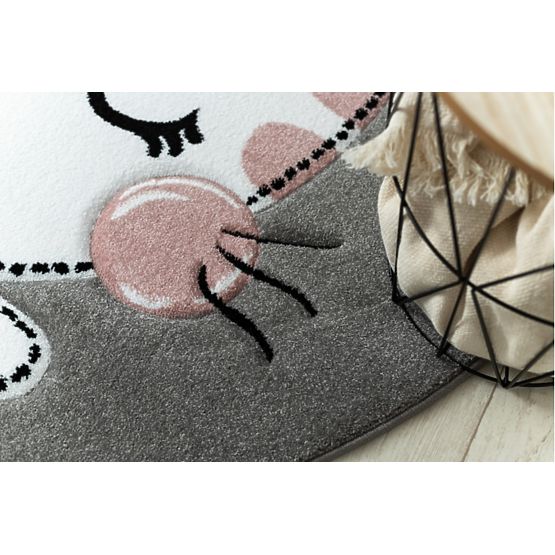 Tappeto rotondo PETIT - Gatto - grigio