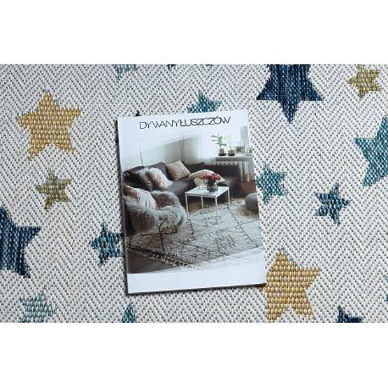 Tappeto SISAL COOPER Stelle 22260 écru / blu scuro