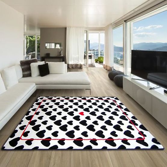 Tappeto SKETCH - F755 crema/nero - cuore