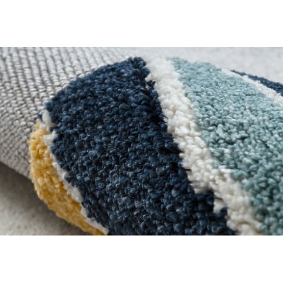 Tappeto YOYO GD50 grigio / bianco - Orsetto per bambini, strutturale, sensoriale Frange