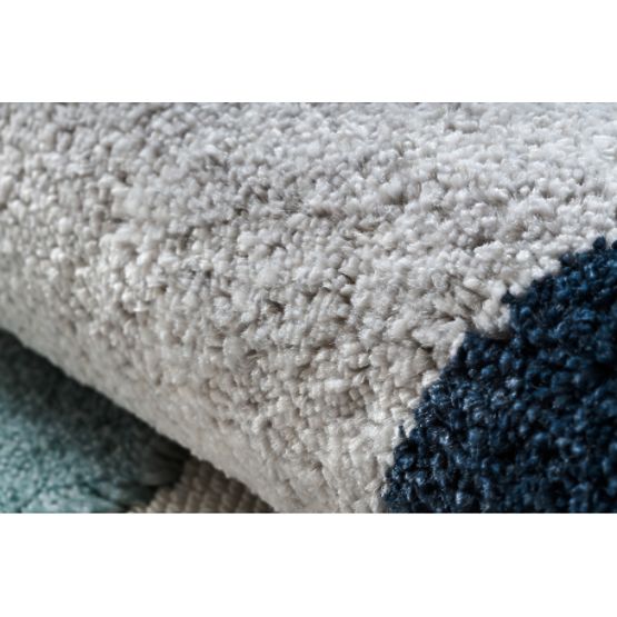 Tappeto YOYO GD59 bianco / grigio - Gattino per bambini, strutturale, sensoriale Frange