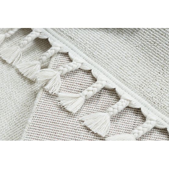 Tappeto YOYO GD80 bianco / grigio - Tigre per bambini, strutturale, sensoriale Frange