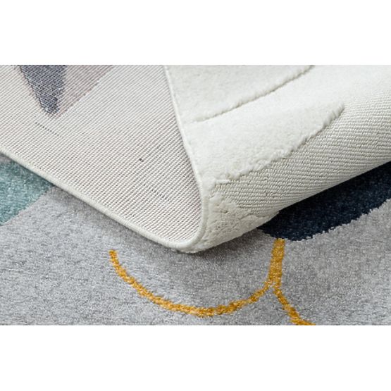 Tappeto YOYO GD80 bianco / grigio - Tigre per bambini, strutturale, sensoriale Frange