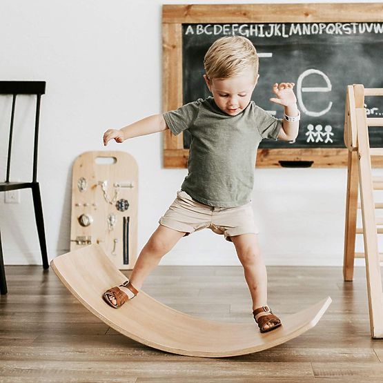 Tavola di equilibrio per bambini in legno altalena esercizio equilibrio ECOTOYS