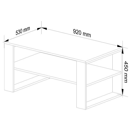TAVOLINO DA CAFFÈ ALEX BIANCO / NERO
