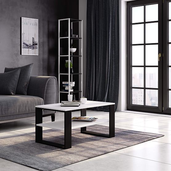 TAVOLINO DA CAFFÈ ALEX BIANCO / NERO