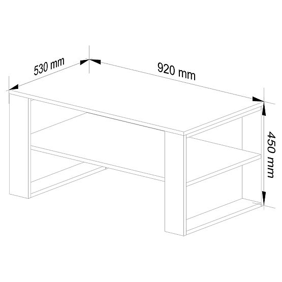 TAVOLINO DA CAFFÈ ALEX ROVERE SONOMA / NERO
