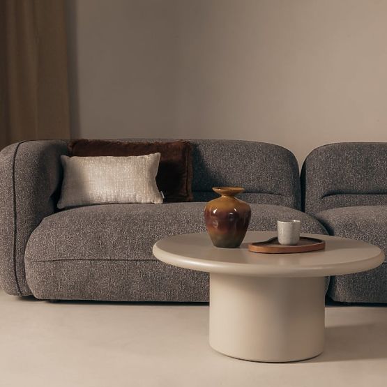 Tavolino da caffè Arce 80 cm, beige scuro, opaco
