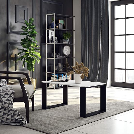 TAVOLINO DA CAFFÈ NOX BIANCO / NERO