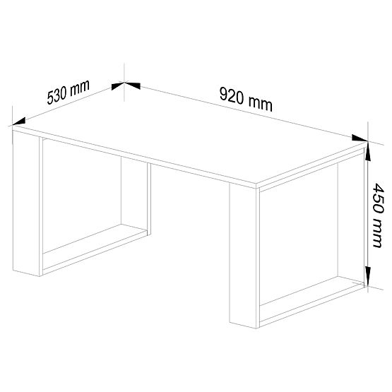 TAVOLINO DA CAFFÈ NOX ROVERE ARTIGIANALE / NERO