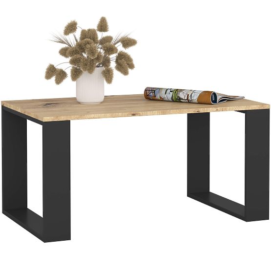 TAVOLINO DA CAFFÈ NOX ROVERE ARTIGIANALE / NERO
