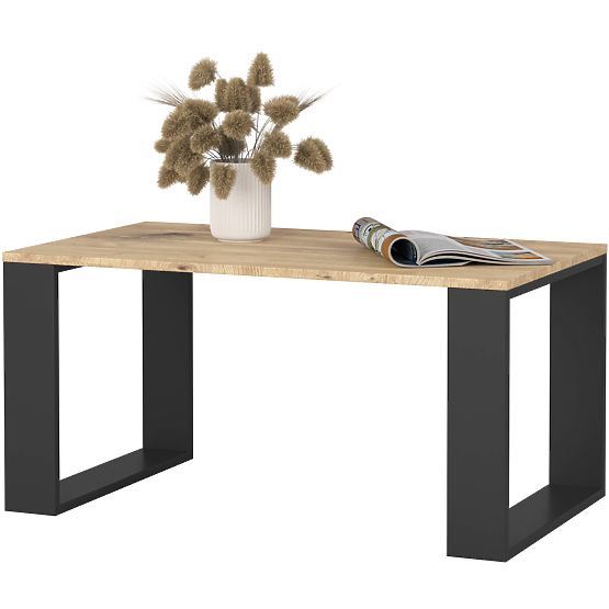 TAVOLINO DA CAFFÈ NOX ROVERE ARTIGIANALE / NERO