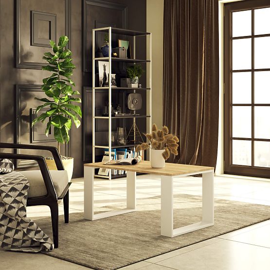 TAVOLINO DA CAFFÈ NOX ROVERE SONOMA / BIANCO