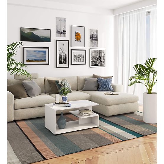 TAVOLINO DA CAFFÈ PIN BIANCO