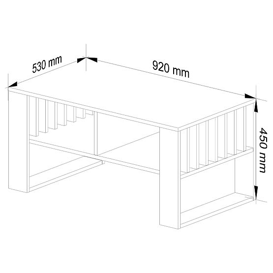 TAVOLINO DA CAFFÈ ROCKFORD ROVERE ARTISAN / NERO