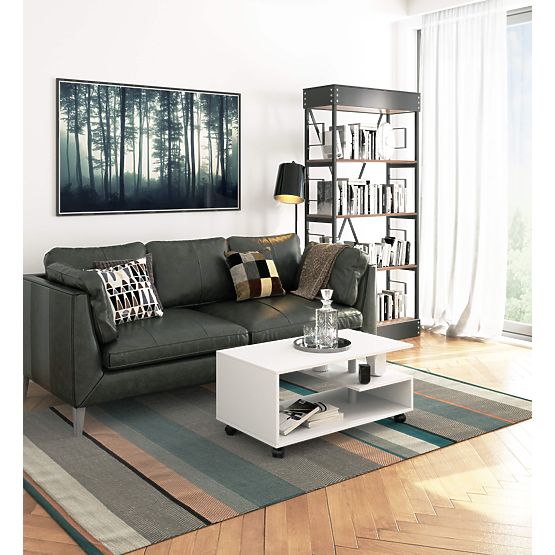 TAVOLINO DA CAFFÈ SU RUOTE VINI BIANCO