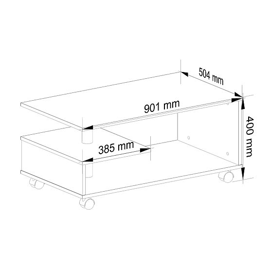 TAVOLINO DA CAFFÈ SU RUOTE VINI SONOMA