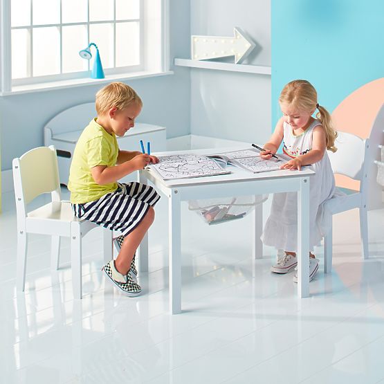 Tavolino per bambini Crafty 2 in 1 + 2 sedie