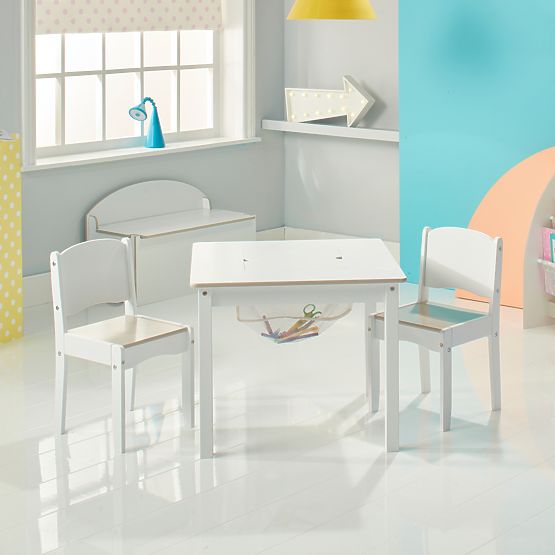 Tavolino per bambini Crafty 2 in 1 + 2 sedie