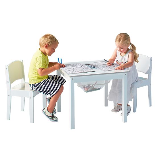 Tavolino per bambini Crafty 2 in 1 + 2 sedie