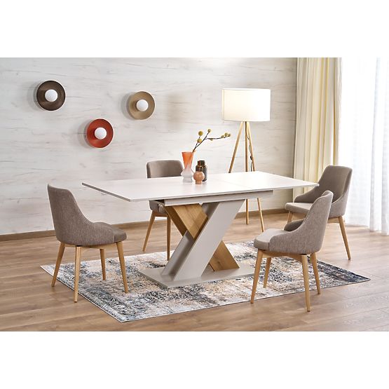 Tavolo allungabile XARELTO cashmere - rovere cremona