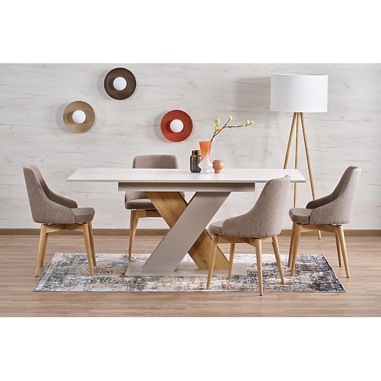 Tavolo allungabile XARELTO cashmere - rovere cremona
