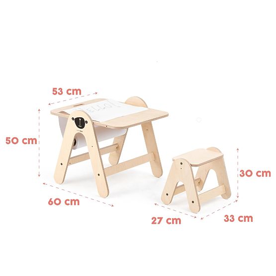 Tavolo con lavagna Massam Bear