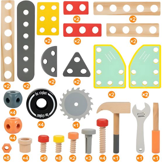 Tavolo da lavoro in legno per bambini ECOTOYS