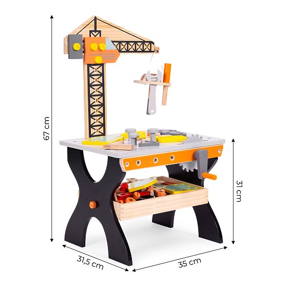 Tavolo da lavoro in legno per bambini ECOTOYS