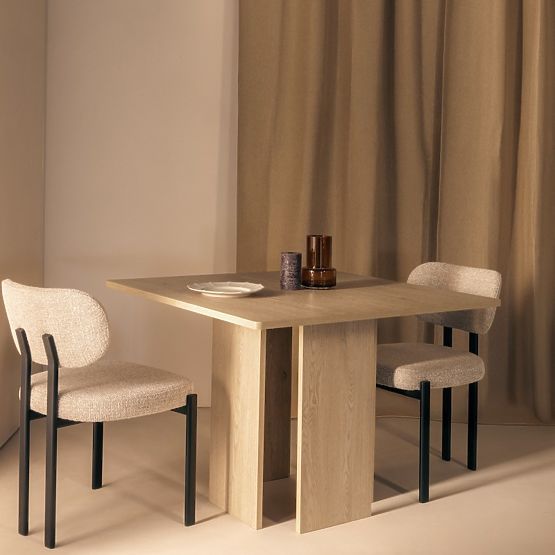 Tavolo da pranzo Gasper 100 cm, quadrato, Rovere Cremona Torro