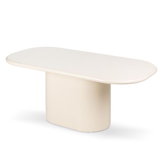 Tavolo da pranzo Modesto 180 cm, beige chiaro, lucido